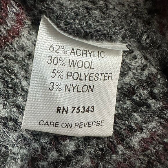 A.IDA Made in Italy Grey Wool Blend button cardigan sweater Size S - Picture 5 of 6